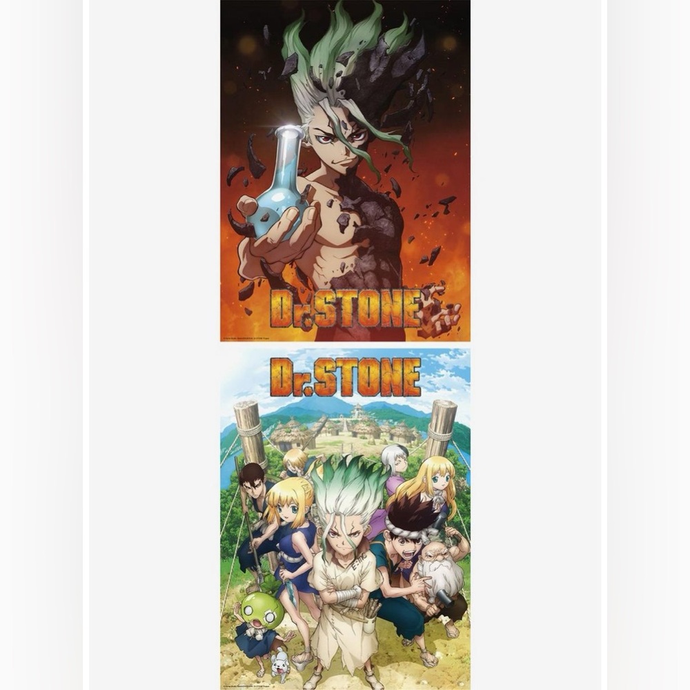 Dr. Stone 2 Posters Manga Anime Kingdom of Science Set High Quality Prints